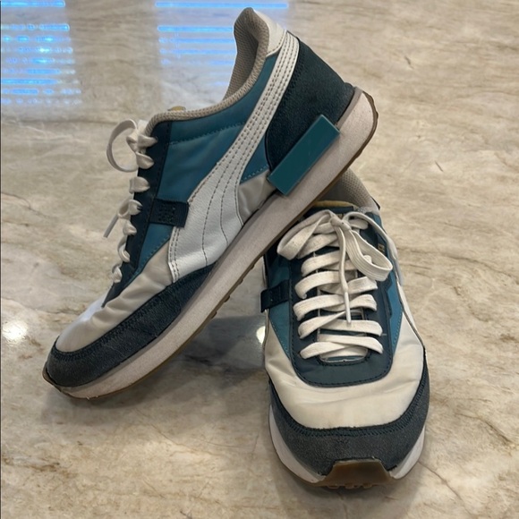 Puma Future Rider Trainers | Men’s 8 | White, Teal, Grey‎ (Rare Color Combo) - Picture 2 of 9